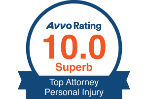 Avvo Rating 10.0 Superb / Top Attorney Personal Injury - Badge